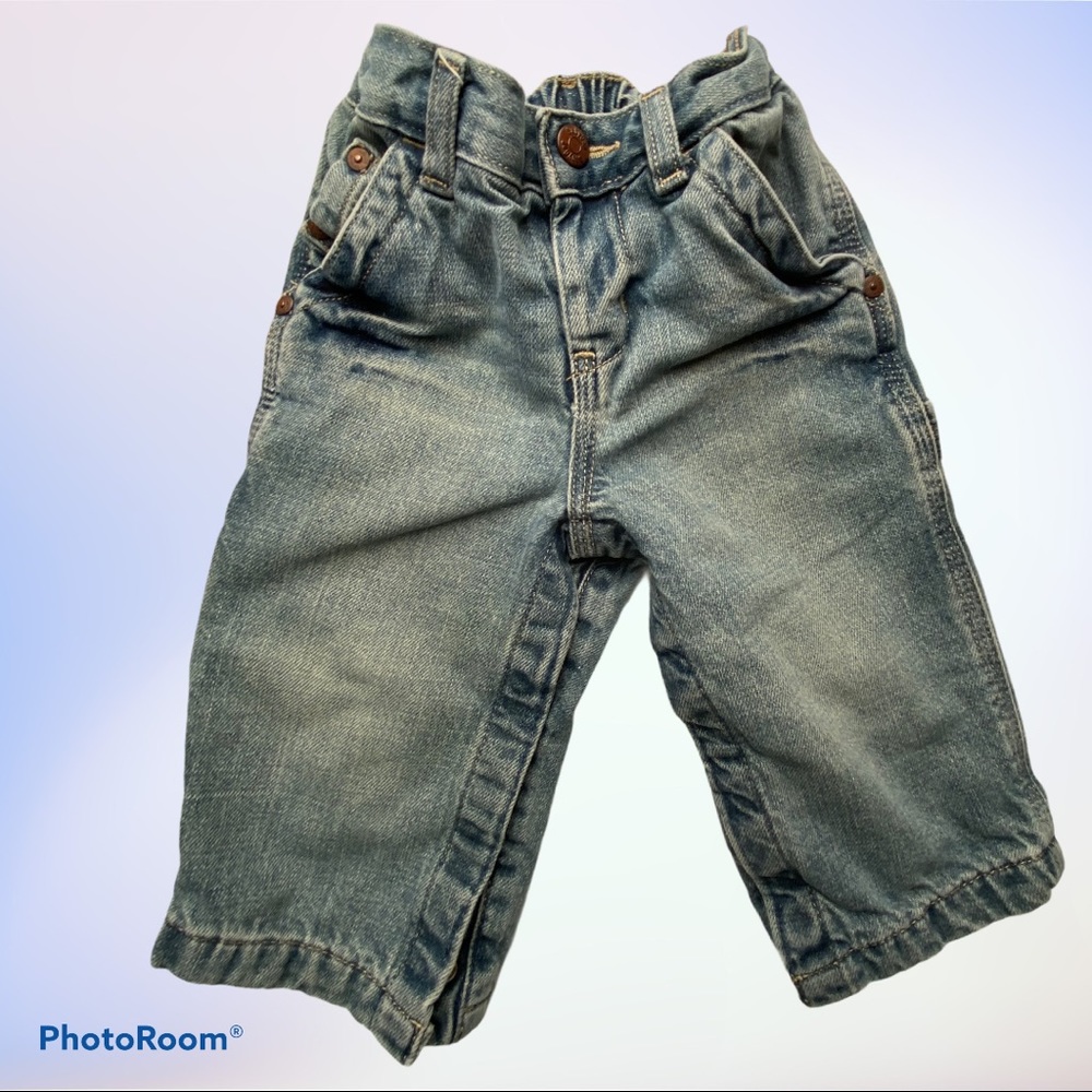 BabyGap Toddler Boy Basic Blue Lined Jeans w/Hammer Loop 12-18 Months